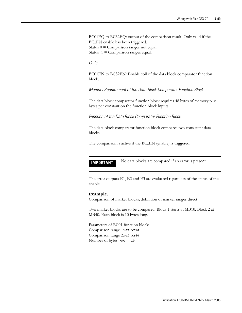 Rockwell Automation 1760-xxxx Pico GFX-70 Controllers User Manual User Manual | Page 159 / 400