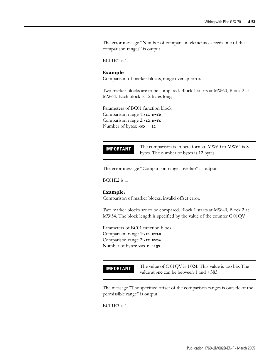 Rockwell Automation 1760-xxxx Pico GFX-70 Controllers User Manual User Manual | Page 163 / 400