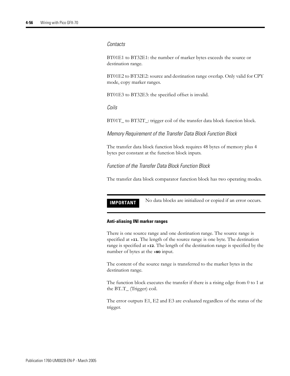 Rockwell Automation 1760-xxxx Pico GFX-70 Controllers User Manual User Manual | Page 166 / 400