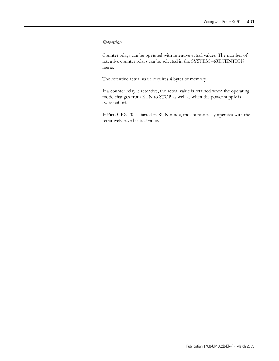Rockwell Automation 1760-xxxx Pico GFX-70 Controllers User Manual User Manual | Page 181 / 400