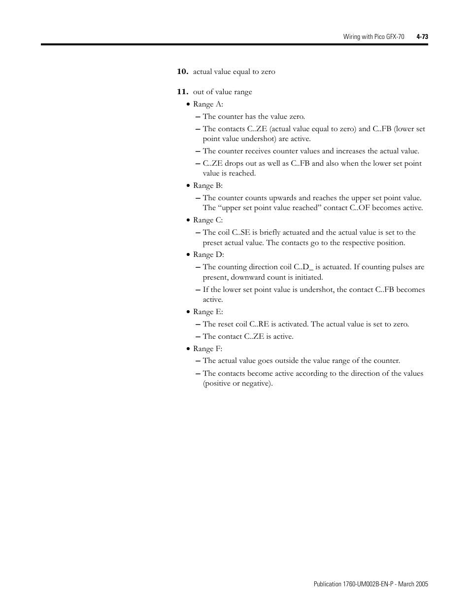 Rockwell Automation 1760-xxxx Pico GFX-70 Controllers User Manual User Manual | Page 183 / 400