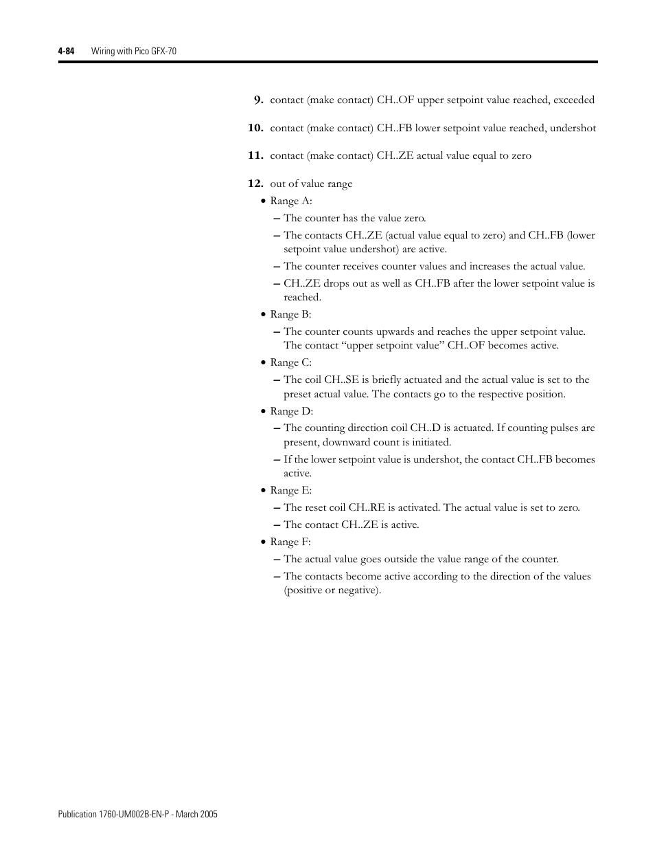 Rockwell Automation 1760-xxxx Pico GFX-70 Controllers User Manual User Manual | Page 194 / 400