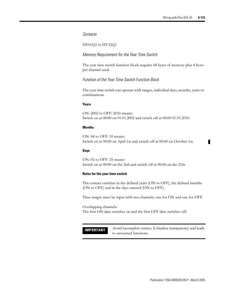 Rockwell Automation 1760-xxxx Pico GFX-70 Controllers User Manual User Manual | Page 223 / 400