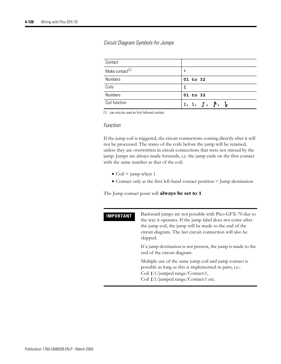 Rockwell Automation 1760-xxxx Pico GFX-70 Controllers User Manual User Manual | Page 230 / 400