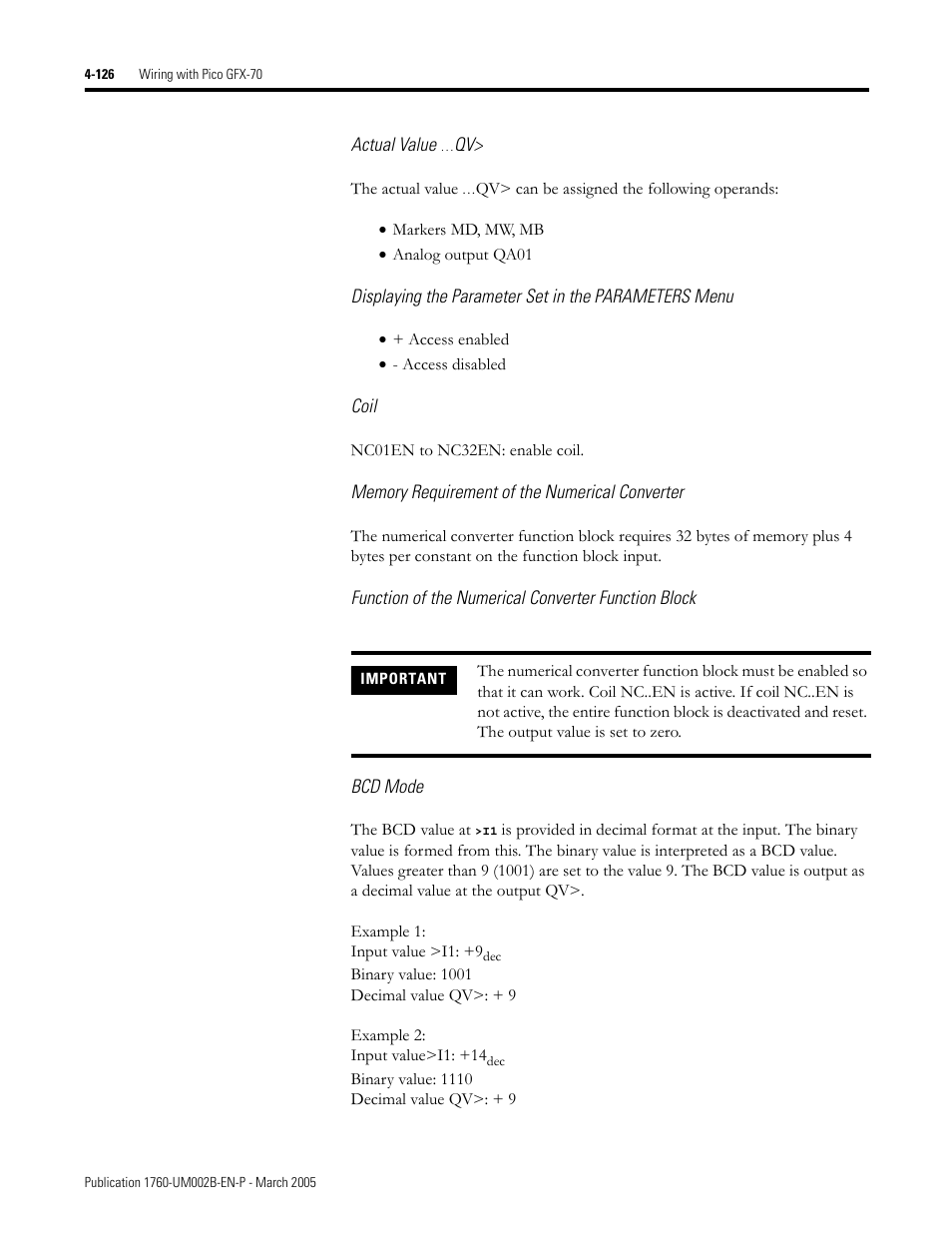 Rockwell Automation 1760-xxxx Pico GFX-70 Controllers User Manual User Manual | Page 236 / 400