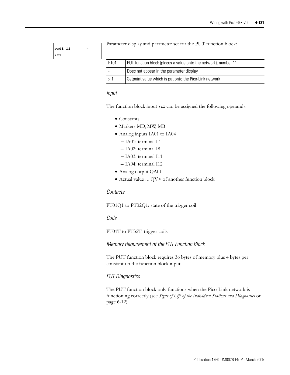 Rockwell Automation 1760-xxxx Pico GFX-70 Controllers User Manual User Manual | Page 241 / 400