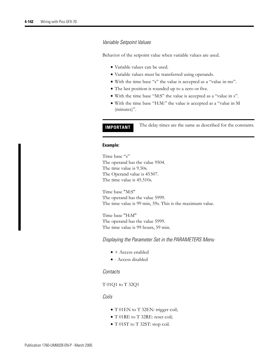 He variable setpoint values | Rockwell Automation 1760-xxxx Pico GFX-70 Controllers User Manual User Manual | Page 252 / 400
