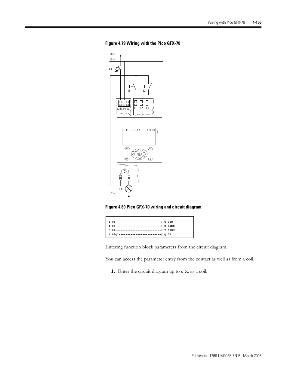 As a coil | Rockwell Automation 1760-xxxx Pico GFX-70 Controllers User Manual User Manual | Page 265 / 400