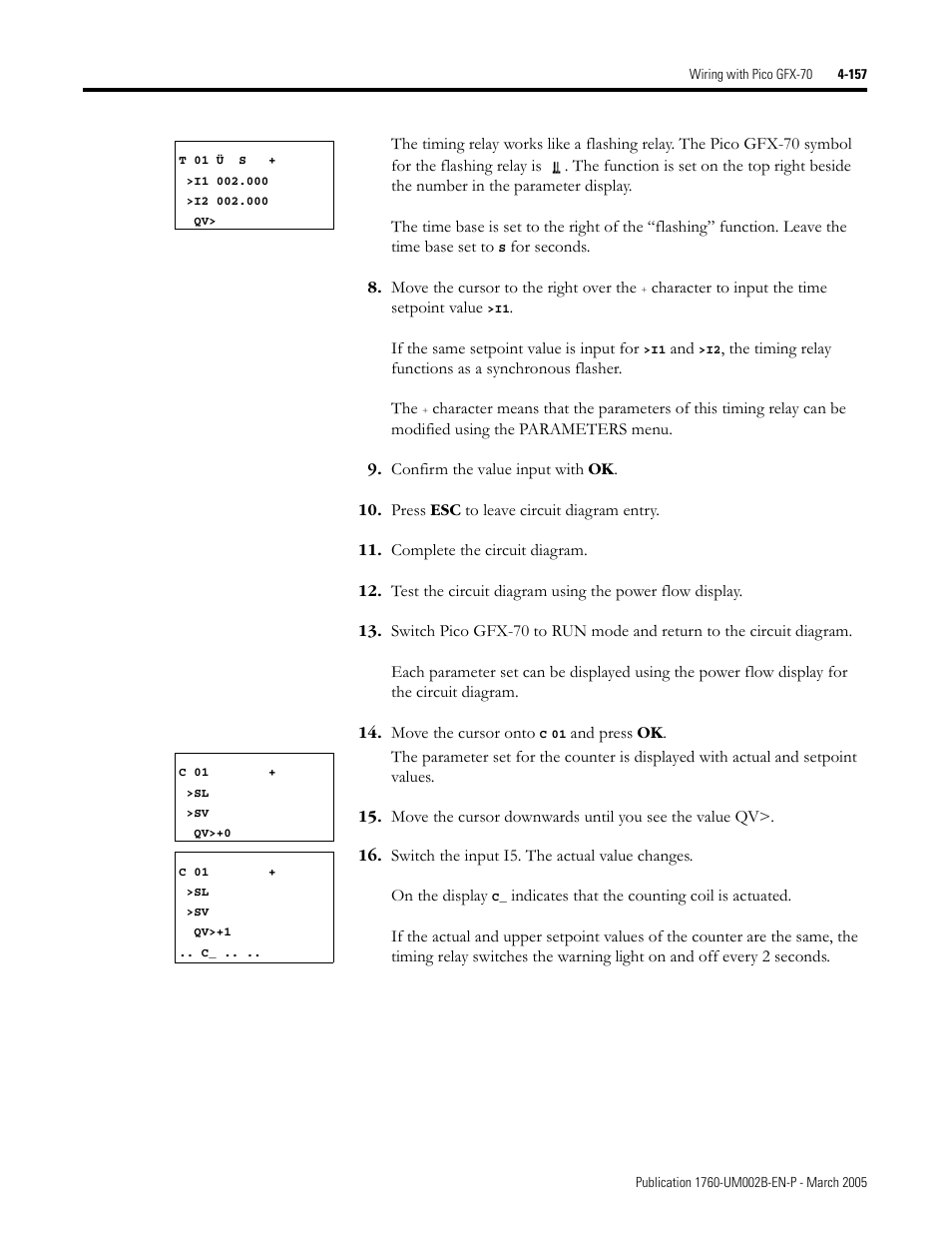 Rockwell Automation 1760-xxxx Pico GFX-70 Controllers User Manual User Manual | Page 267 / 400