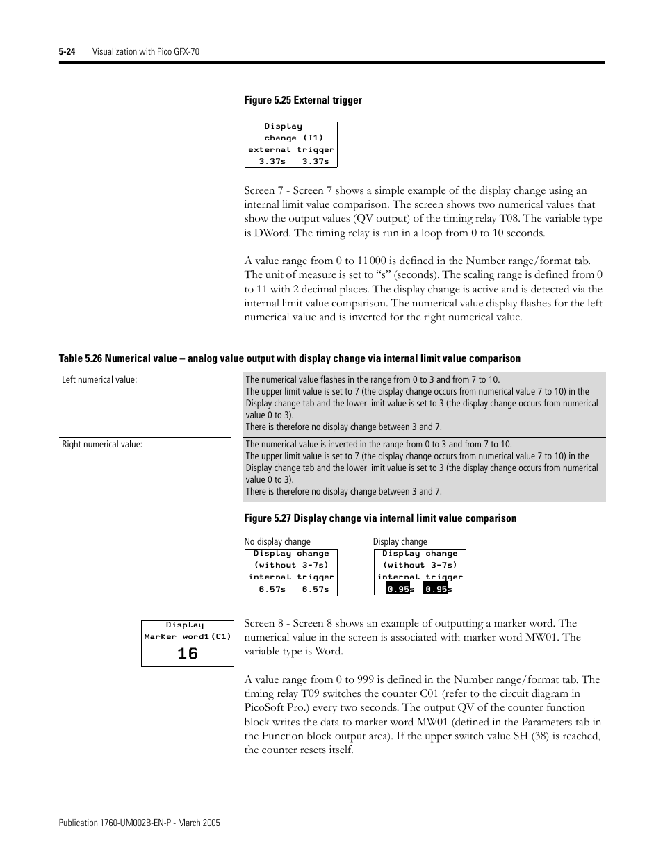 Rockwell Automation 1760-xxxx Pico GFX-70 Controllers User Manual User Manual | Page 292 / 400