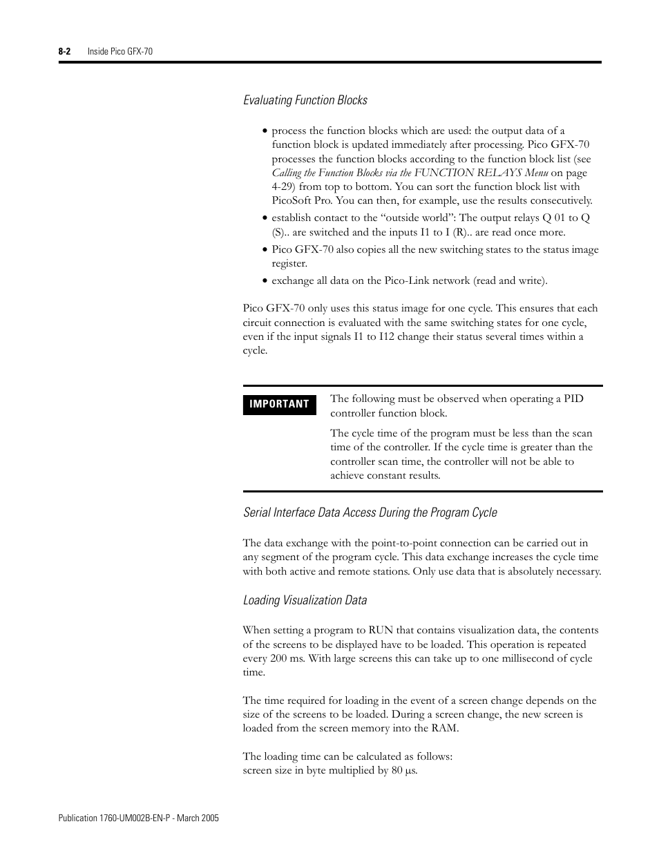 Rockwell Automation 1760-xxxx Pico GFX-70 Controllers User Manual User Manual | Page 356 / 400