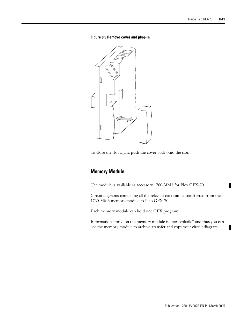 The memory module s, Memory module -11 | Rockwell Automation 1760-xxxx Pico GFX-70 Controllers User Manual User Manual | Page 365 / 400