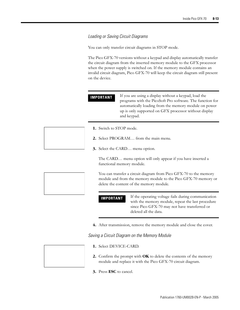Rockwell Automation 1760-xxxx Pico GFX-70 Controllers User Manual User Manual | Page 367 / 400