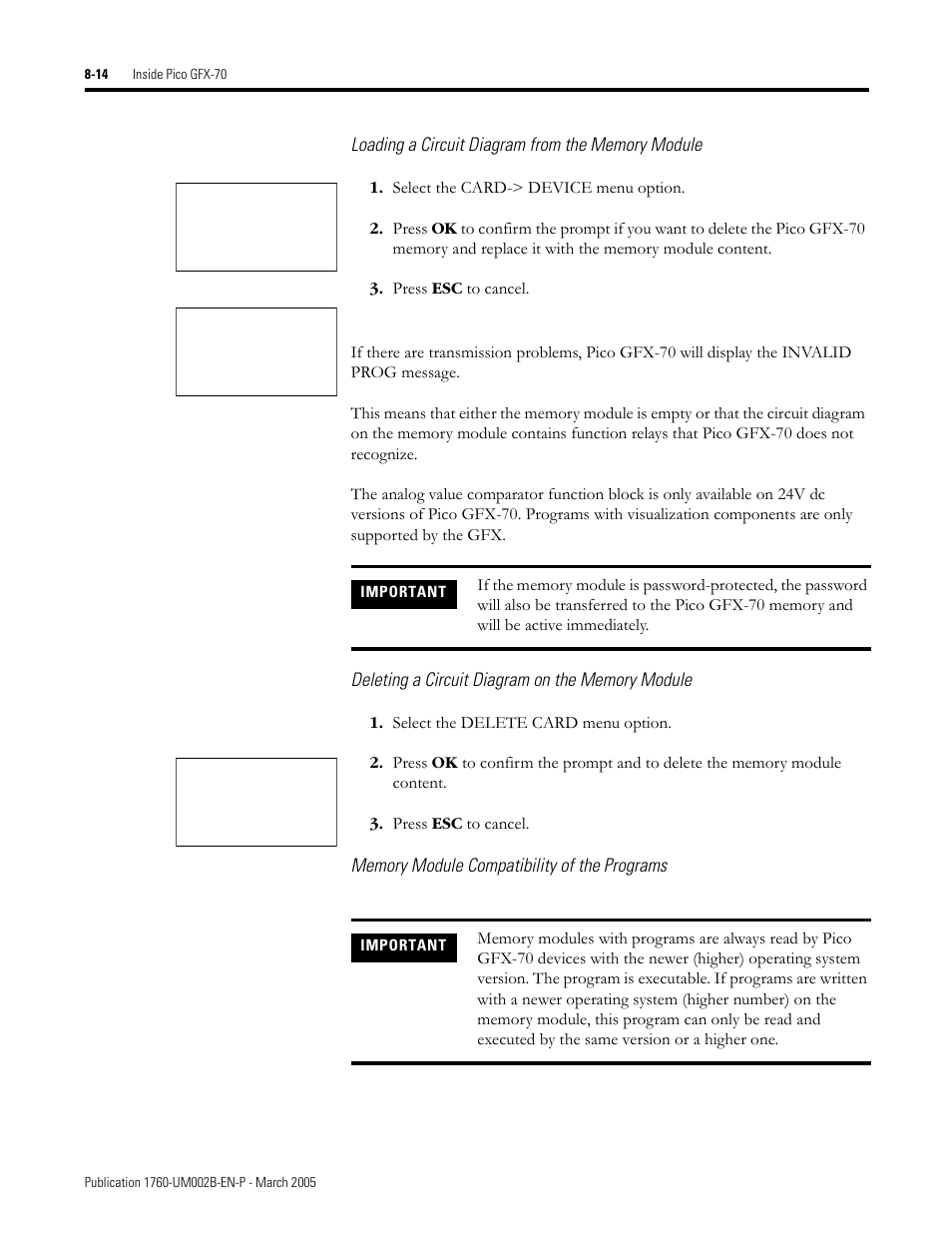 Rockwell Automation 1760-xxxx Pico GFX-70 Controllers User Manual User Manual | Page 368 / 400