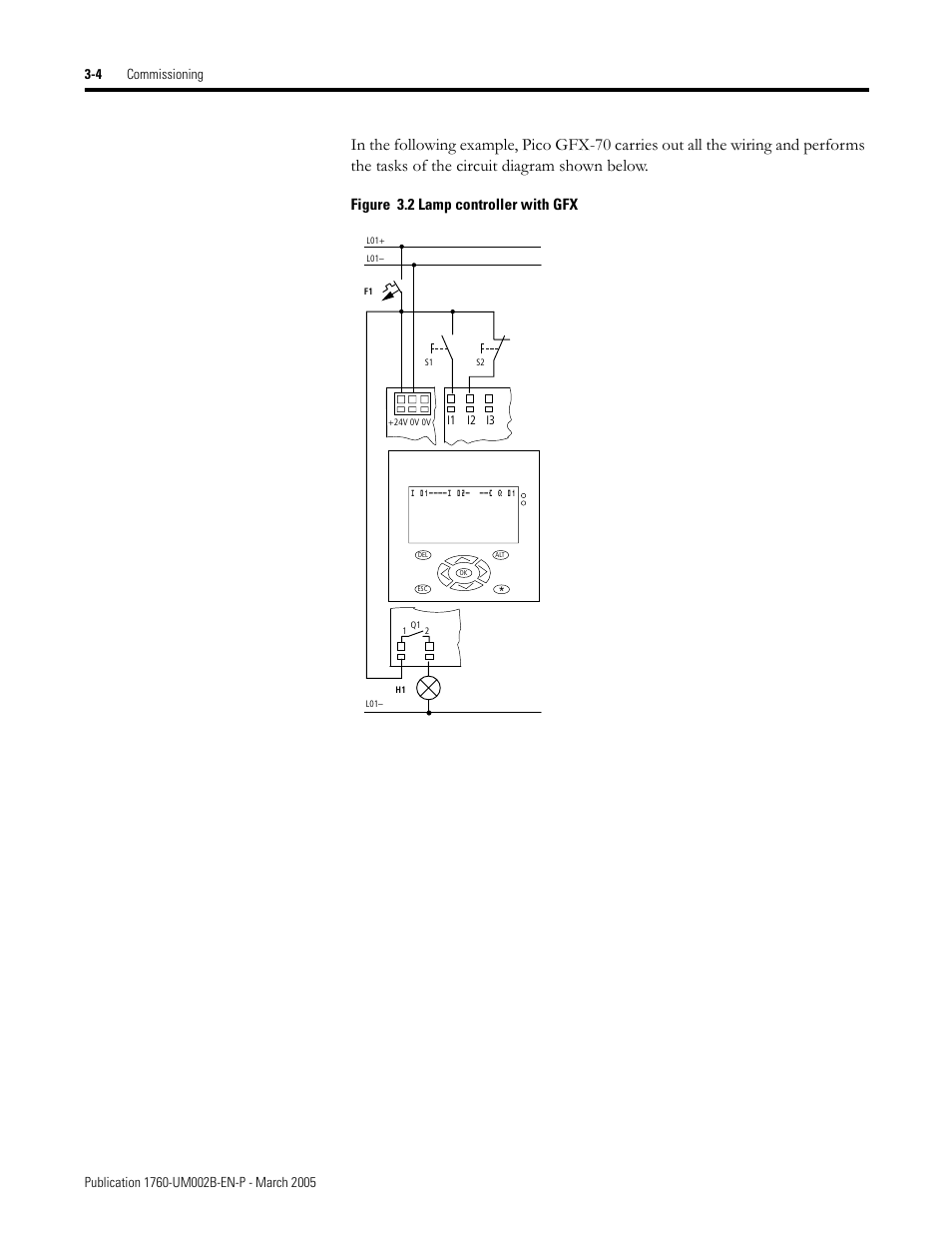 Figure 3.2 lamp controller with gfx | Rockwell Automation 1760-xxxx Pico GFX-70 Controllers User Manual User Manual | Page 82 / 400