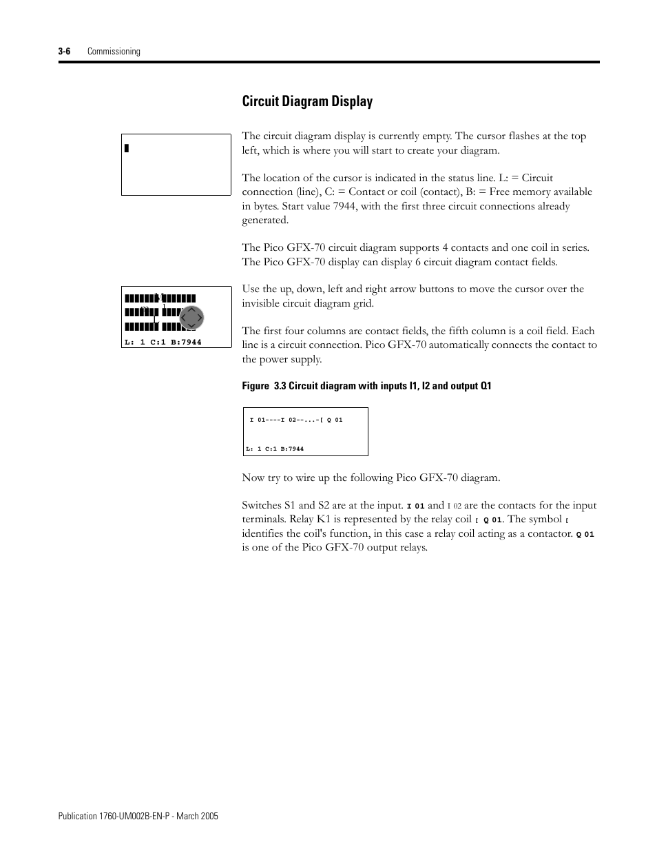 Circuit diagram display -6, Circuit diagram display | Rockwell Automation 1760-xxxx Pico GFX-70 Controllers User Manual User Manual | Page 84 / 400