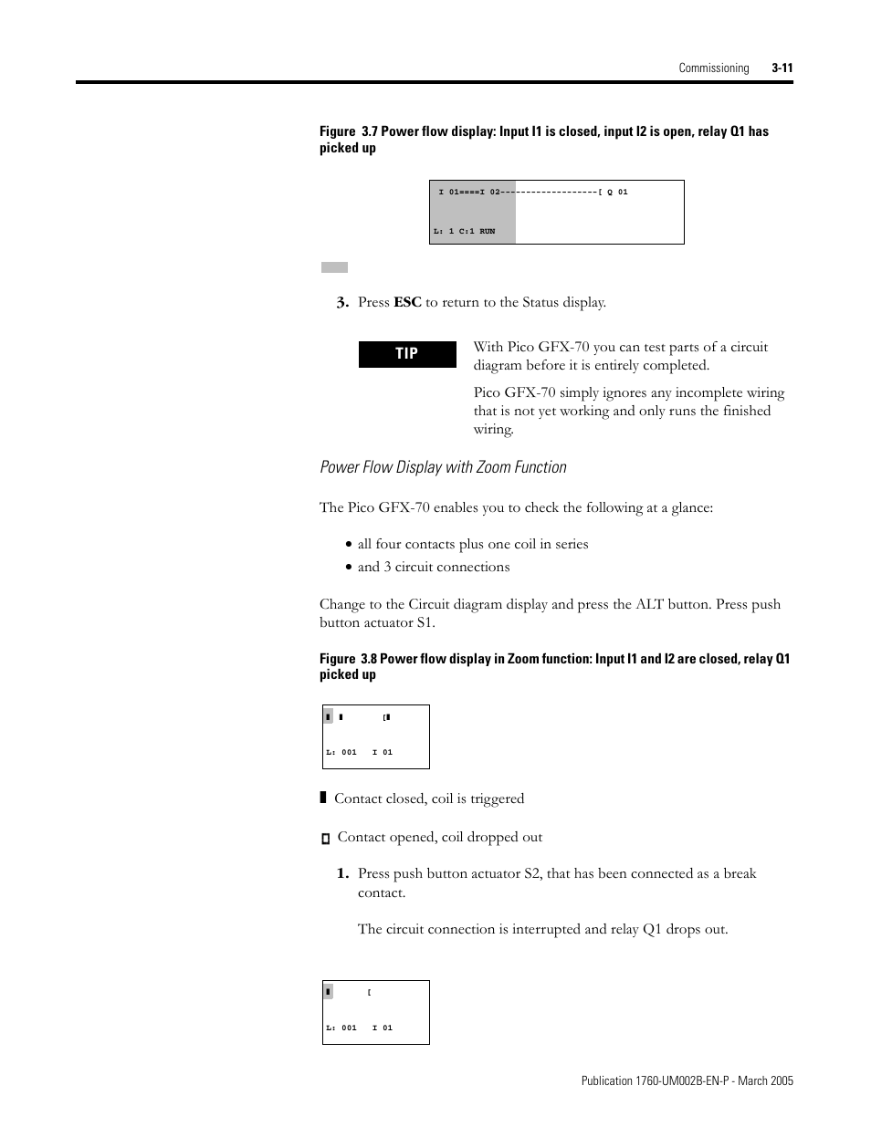 Power flow display with zoom function | Rockwell Automation 1760-xxxx Pico GFX-70 Controllers User Manual User Manual | Page 89 / 400
