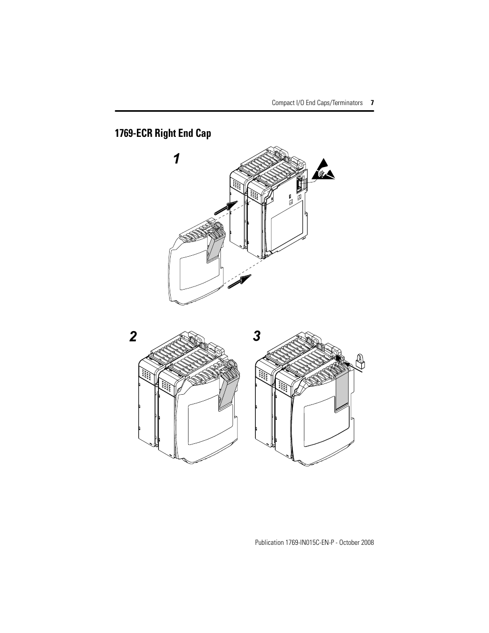 1769-ecr right end cap | Rockwell Automation 1769-ECR Compact I/O End Caps/Terminator User Manual | Page 7 / 12