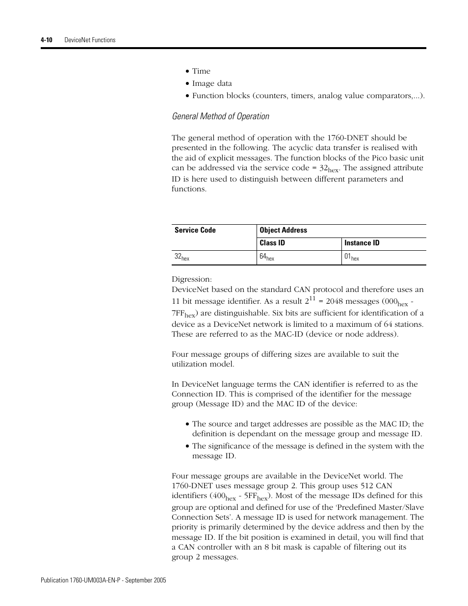 Rockwell Automation 1760-DNET Pico DeviceNet Communications Module User Manual User Manual | Page 34 / 168