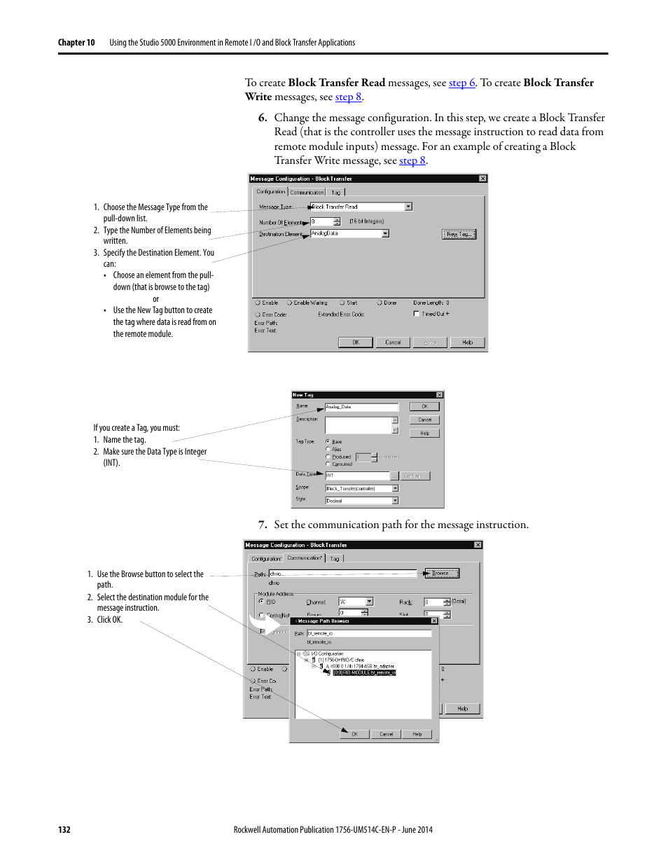 Rockwell Automation 1756-DHRIO_DHRIOXT ControlLogix Data Highway Plus-Remote I/O Communication Interface Module User Manual | Page 132 / 176
