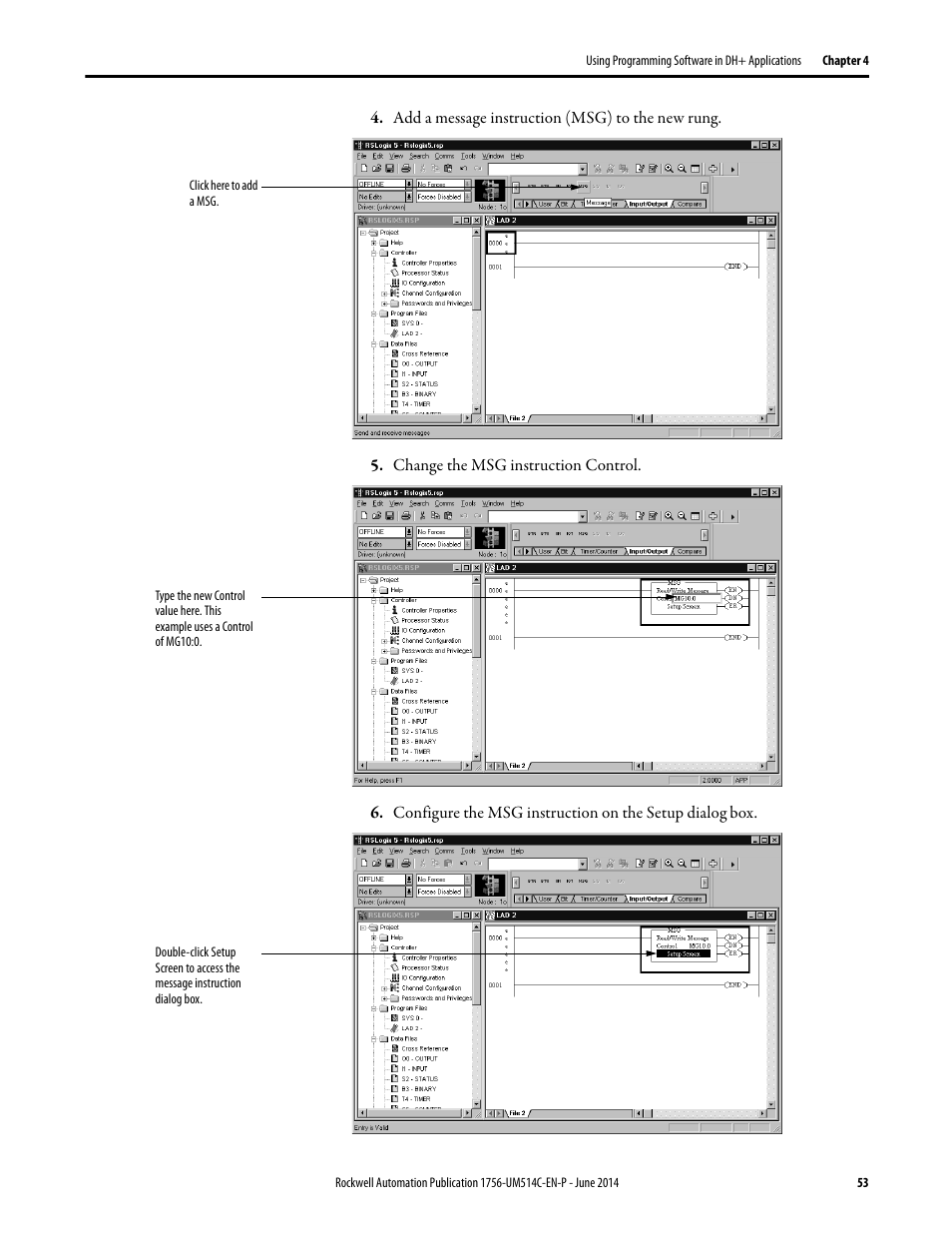 Rockwell Automation 1756-DHRIO_DHRIOXT ControlLogix Data Highway Plus-Remote I/O Communication Interface Module User Manual | Page 53 / 176