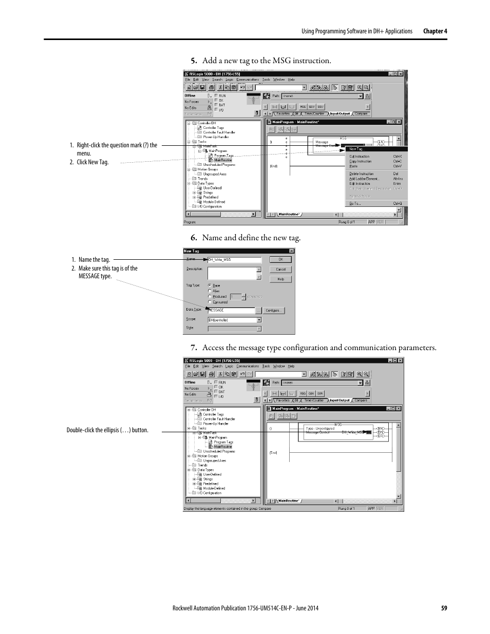 Rockwell Automation 1756-DHRIO_DHRIOXT ControlLogix Data Highway Plus-Remote I/O Communication Interface Module User Manual | Page 59 / 176