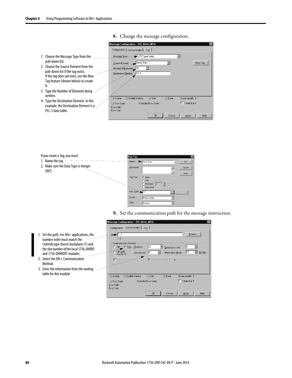 Rockwell Automation 1756-DHRIO_DHRIOXT ControlLogix Data Highway Plus-Remote I/O Communication Interface Module User Manual | Page 60 / 176