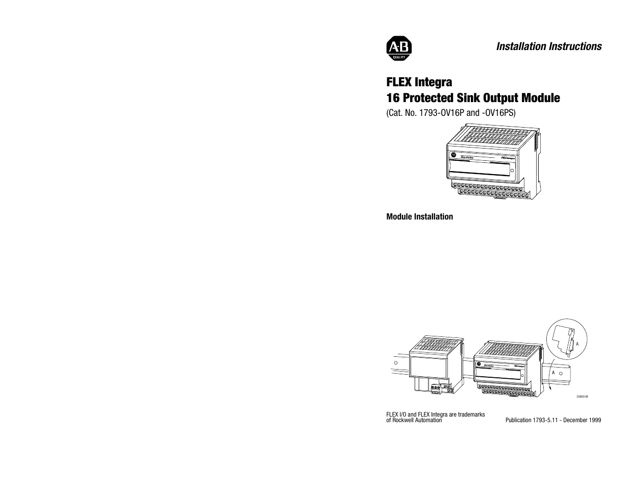 Rockwell Automation 1793-OV16 Flex Integra Output Module Install Inst User Manual | 8 pages