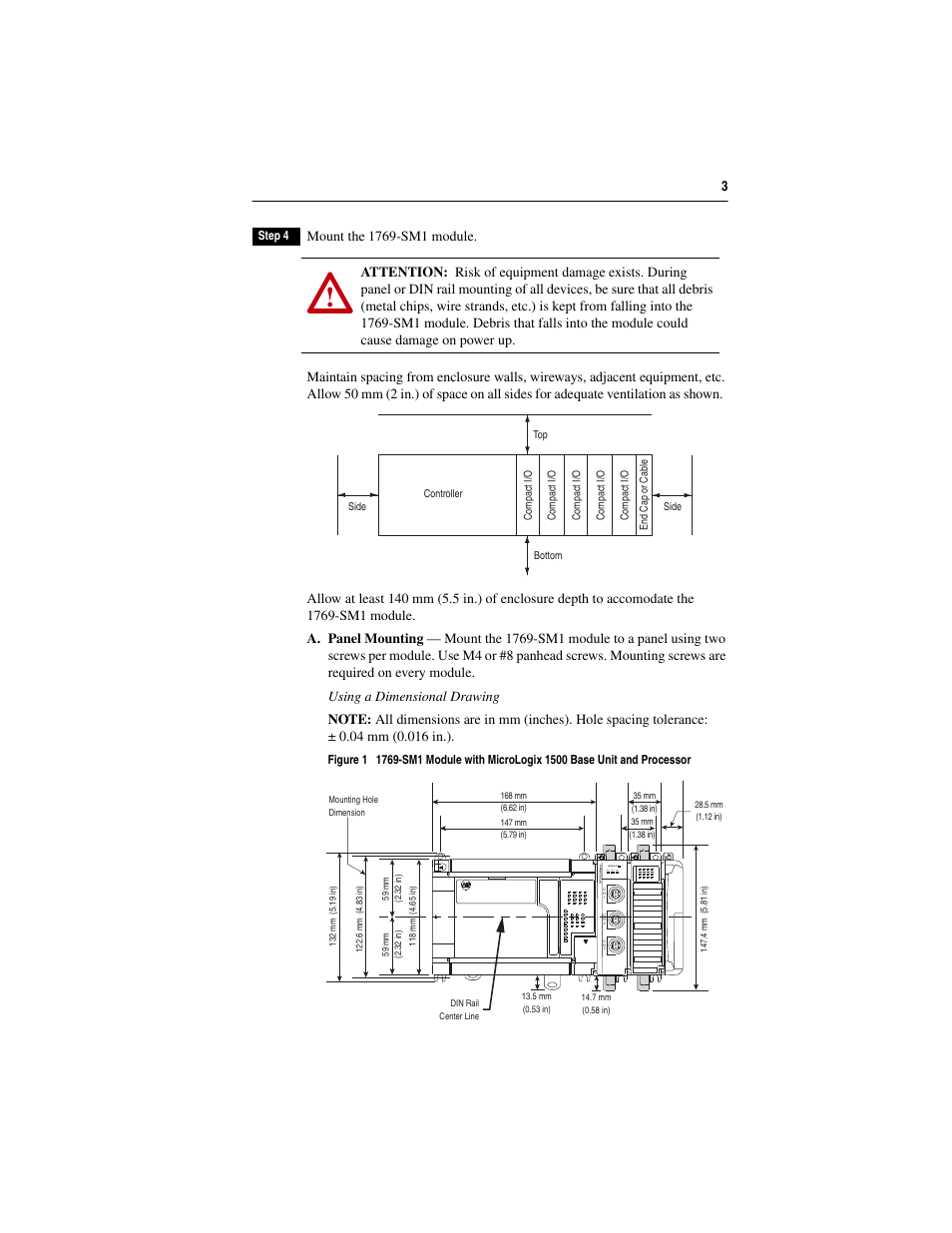 Rockwell Automation 1769-SM1 Compact I/O-to-DPI/SCANport Network Communication Module User Manual | Page 3 / 8