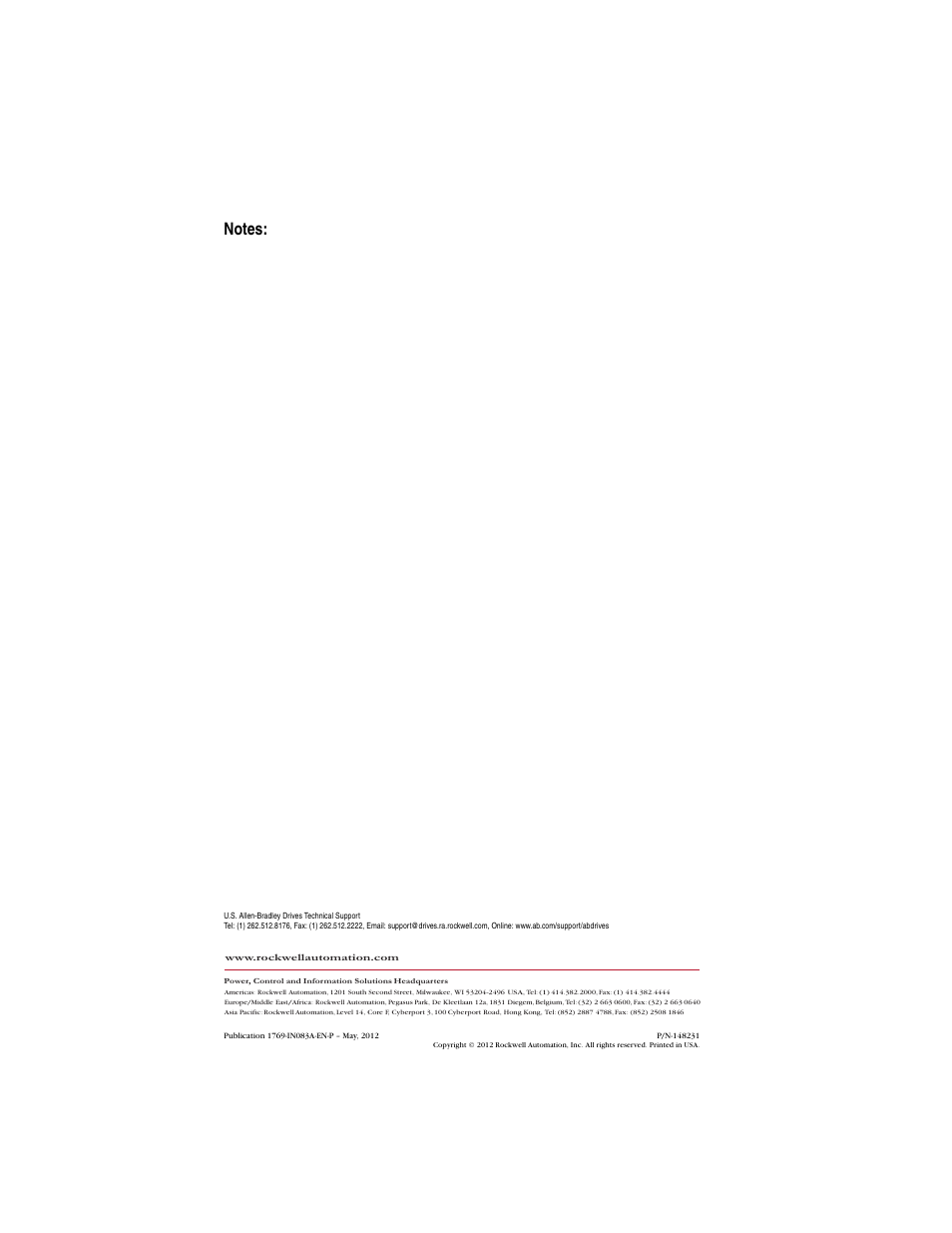 Rockwell Automation 1769-SM1 Compact I/O-to-DPI/SCANport Network Communication Module User Manual | Page 8 / 8