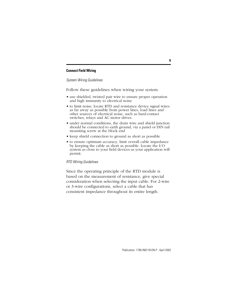 Connect field wiring | Rockwell Automation 1790-XXXX CompactBlock LDX I/O DeviceNet RTD and Thermocouple User Manual | Page 9 / 24