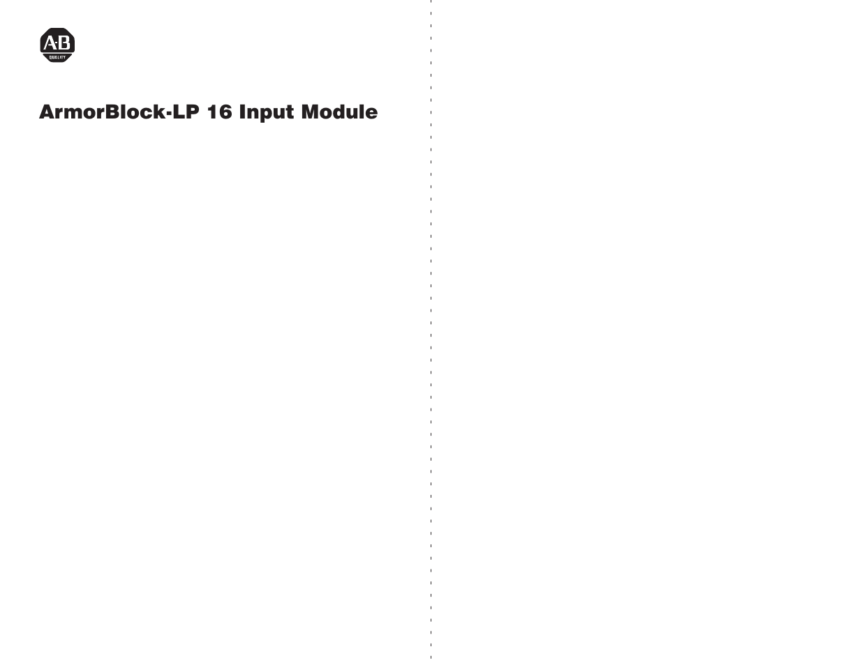 Rockwell Automation 1792-IB16LP INSTL INSTR 16 INPUT MODULE User Manual | 10 pages
