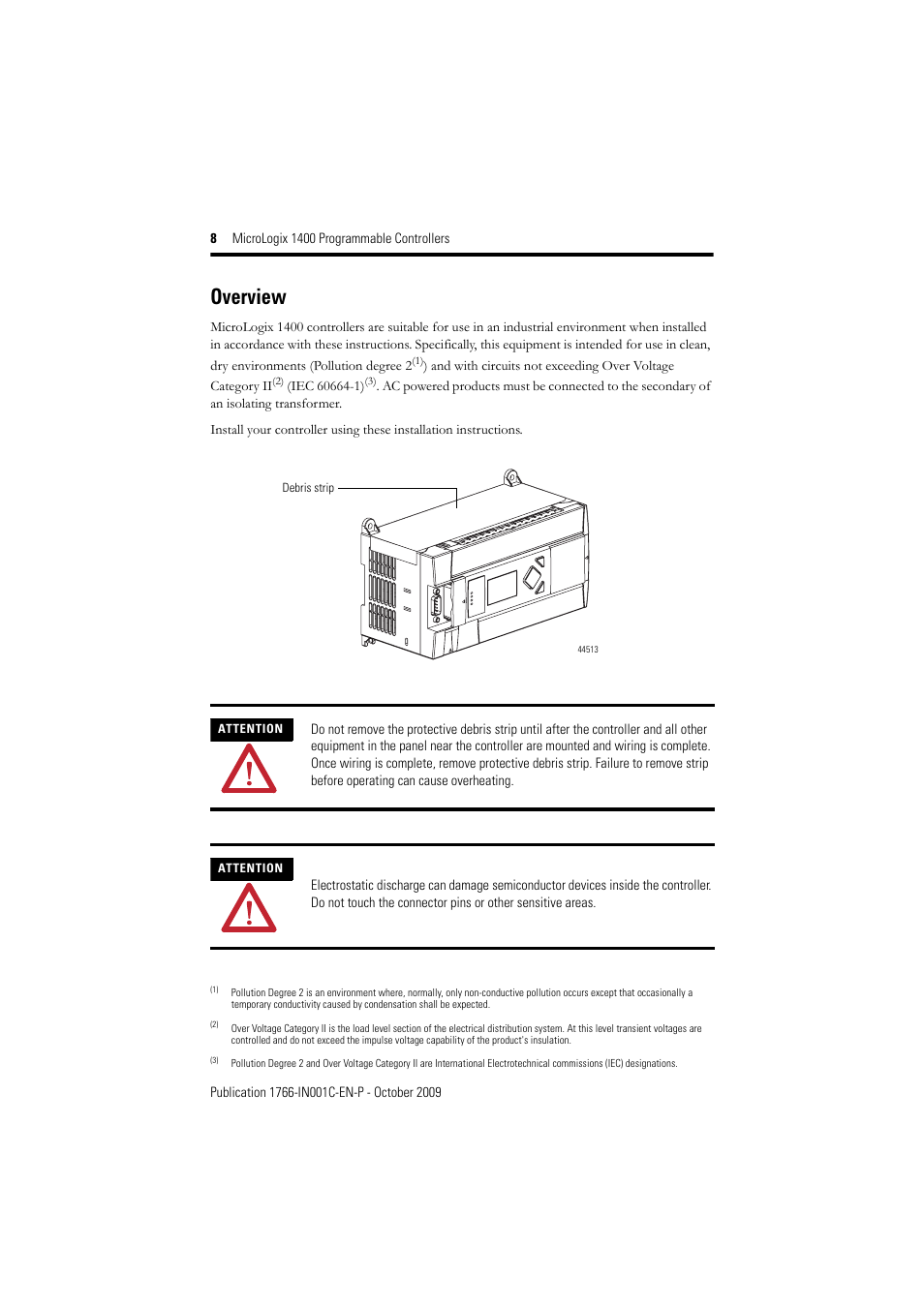 Overview | Rockwell Automation 1766-L32xxx MicroLogix 1400 Programmable Controllers Installation Instructions User Manual | Page 8 / 45