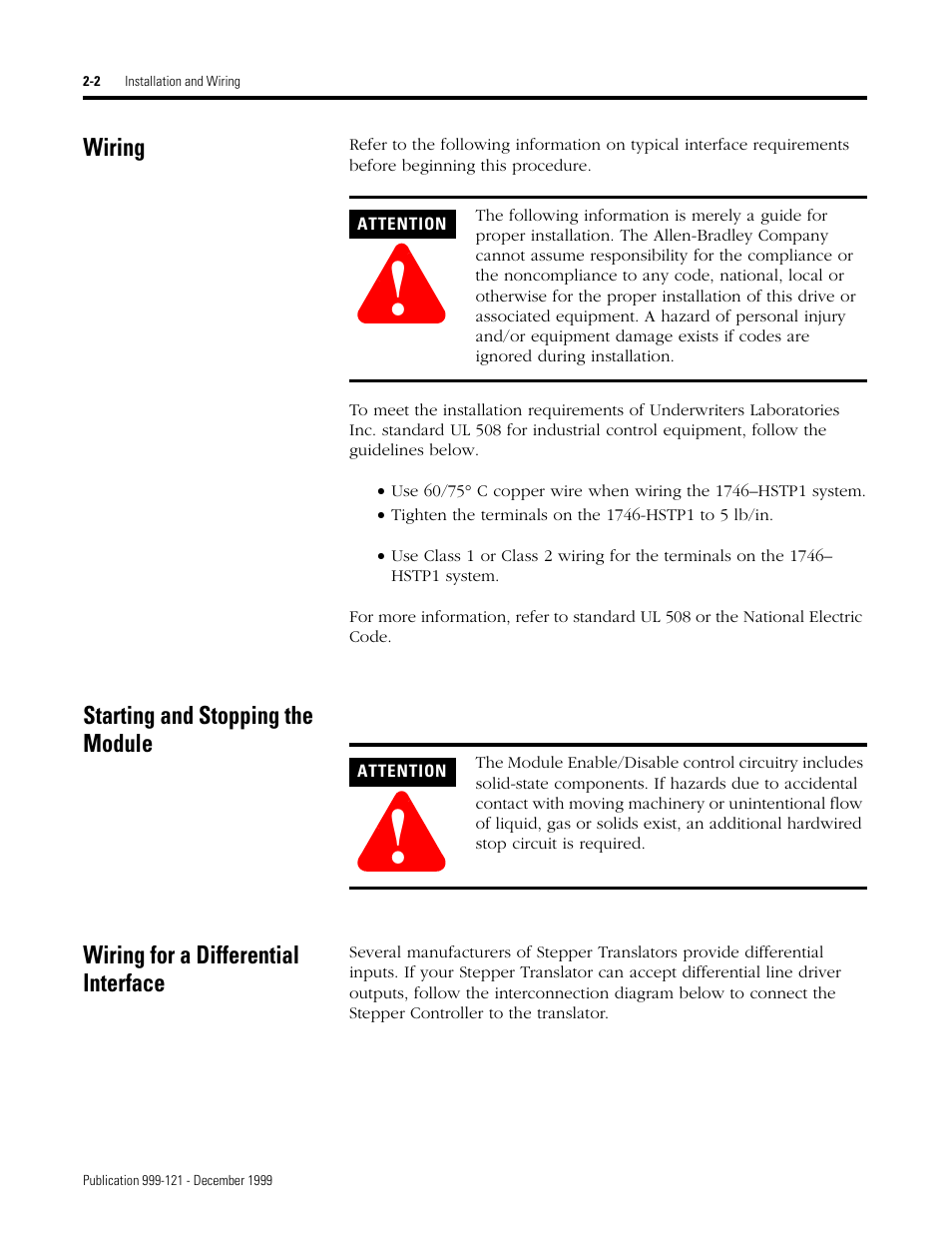 Rockwell Automation 1746-HSTP1 Stepper Controller Module/ User Manual User Manual | Page 19 / 82