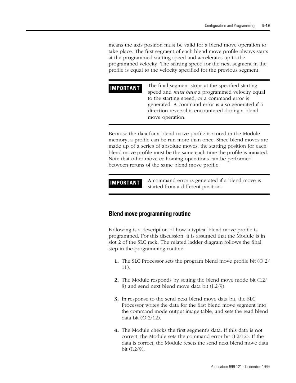 Blend move programming routine | Rockwell Automation 1746-HSTP1 Stepper Controller Module/ User Manual User Manual | Page 54 / 82