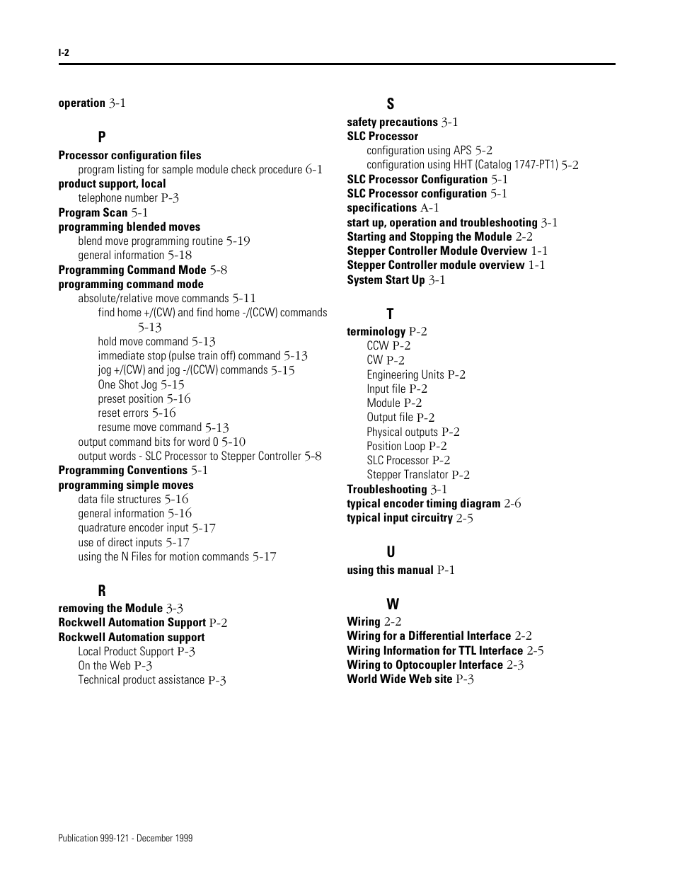 Rockwell Automation 1746-HSTP1 Stepper Controller Module/ User Manual User Manual | Page 81 / 82