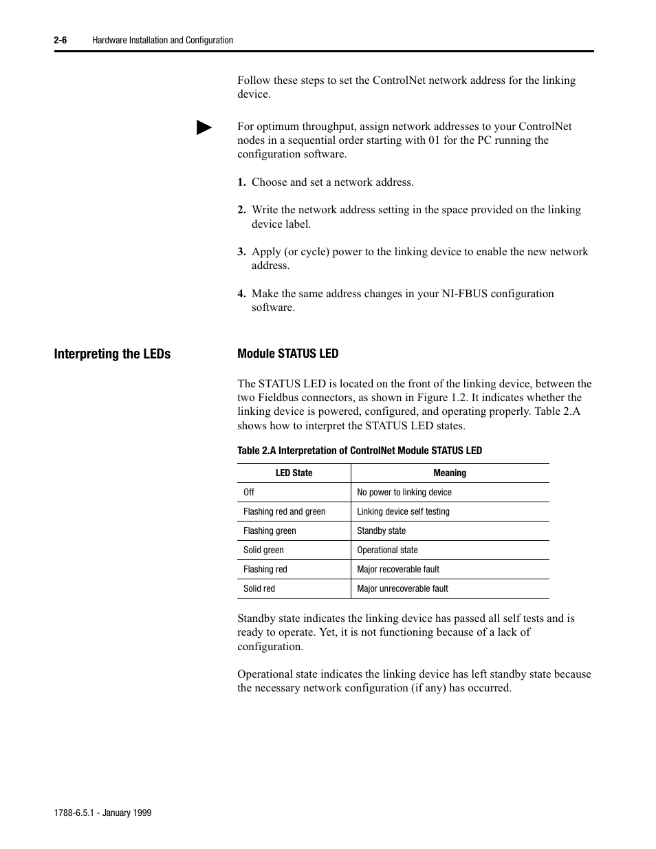Interpreting the leds | Rockwell Automation 1788-CN2FF ControlNet-to-FOUNDATION Fieldbus H1 Linking Device User Manual User Manual | Page 16 / 56