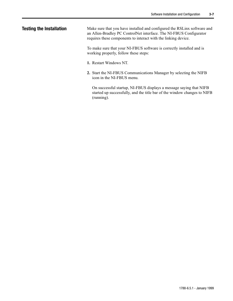 Testing the installation | Rockwell Automation 1788-CN2FF ControlNet-to-FOUNDATION Fieldbus H1 Linking Device User Manual User Manual | Page 25 / 56