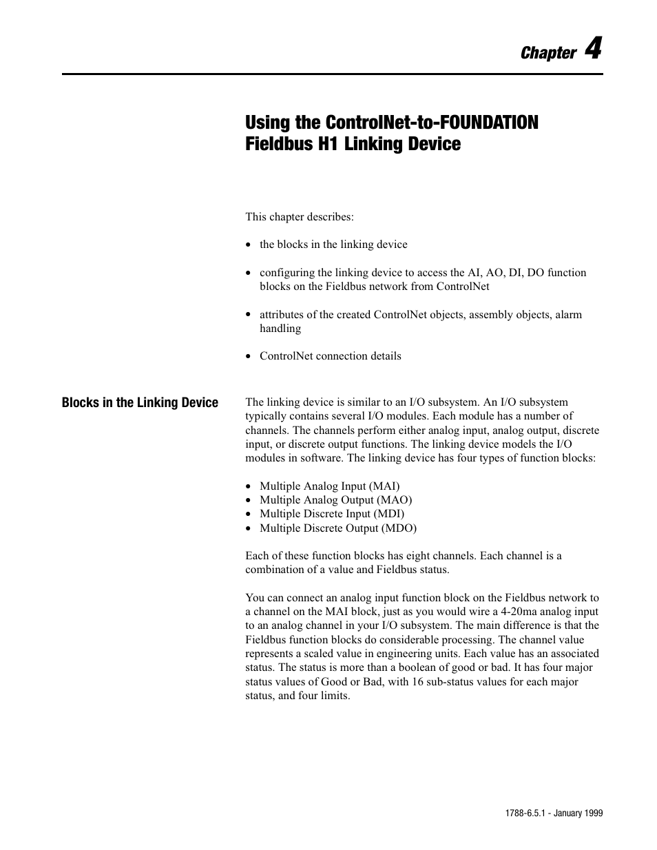 Chapter | Rockwell Automation 1788-CN2FF ControlNet-to-FOUNDATION Fieldbus H1 Linking Device User Manual User Manual | Page 27 / 56