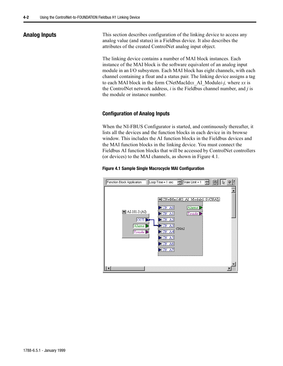 Analog inputs | Rockwell Automation 1788-CN2FF ControlNet-to-FOUNDATION Fieldbus H1 Linking Device User Manual User Manual | Page 28 / 56