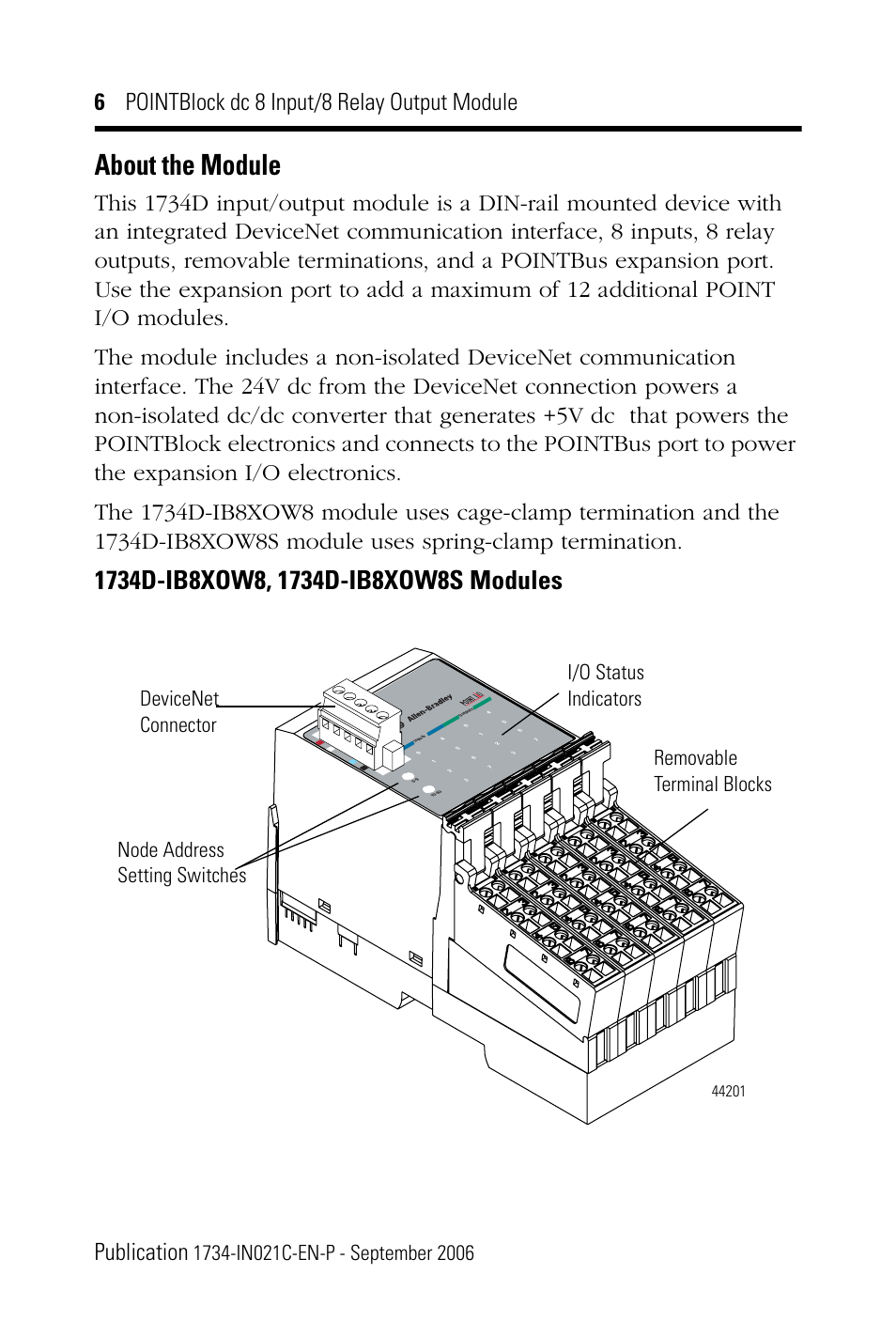 About the module | Rockwell Automation 1734D-1B8XOW8S 8 Input/8 Relay Output Module Installation Instructions User Manual | Page 6 / 20