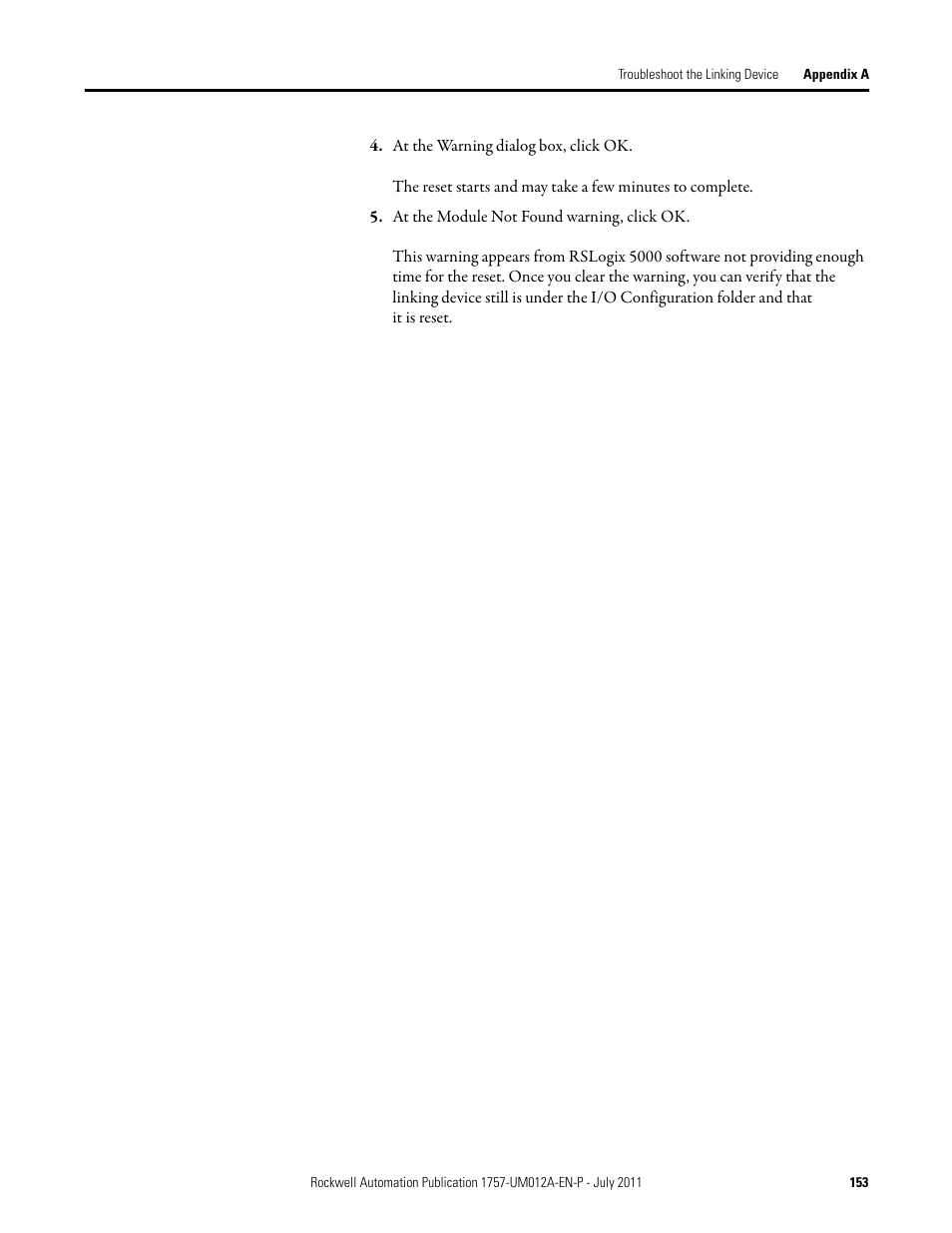 Rockwell Automation 1757-FFLDC4 FOUNDATION Fieldbus System User Manual User Manual | Page 153 / 184