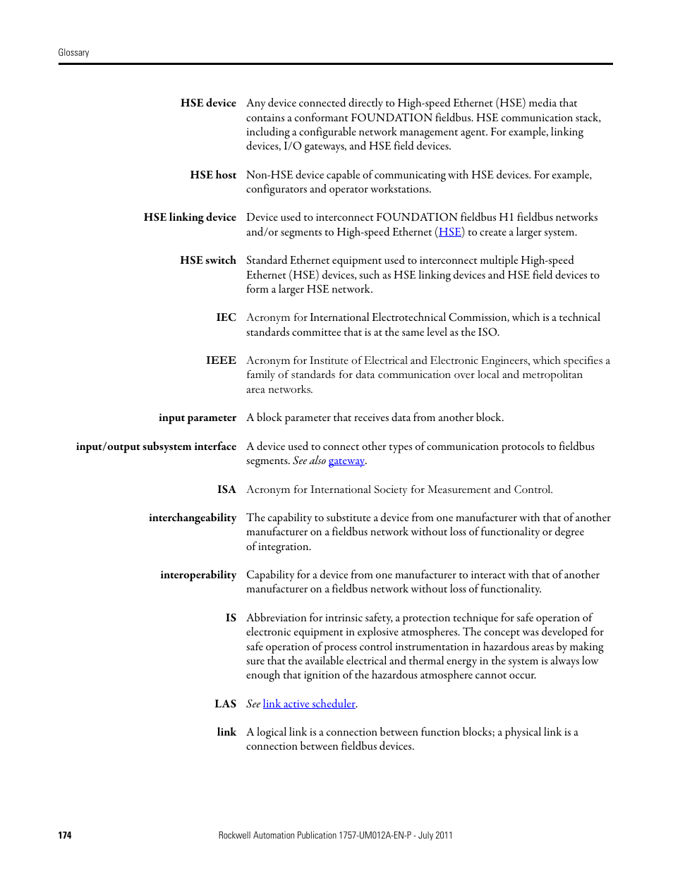 Rockwell Automation 1757-FFLDC4 FOUNDATION Fieldbus System User Manual User Manual | Page 174 / 184