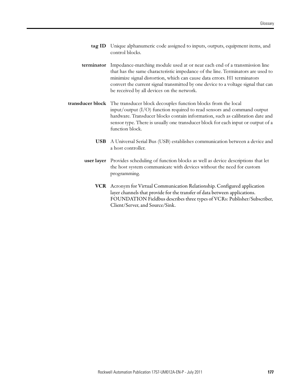 Rockwell Automation 1757-FFLDC4 FOUNDATION Fieldbus System User Manual User Manual | Page 177 / 184