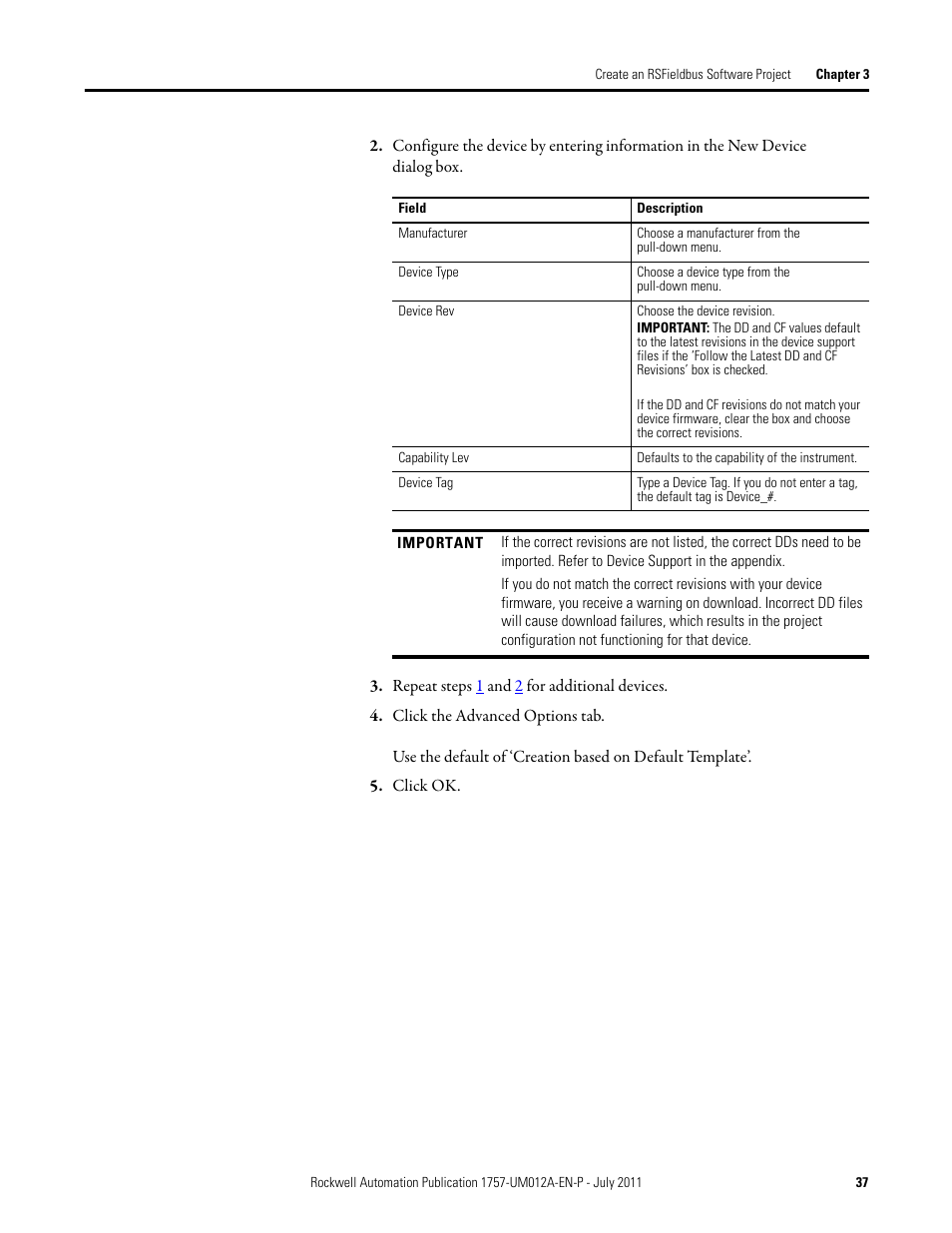 Rockwell Automation 1757-FFLDC4 FOUNDATION Fieldbus System User Manual User Manual | Page 37 / 184