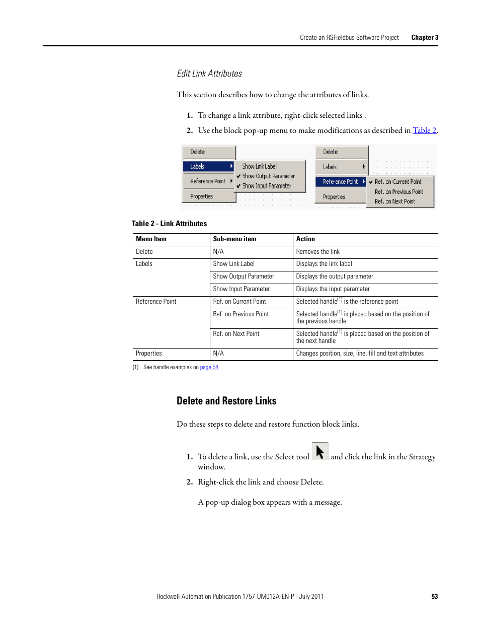 Delete and restore links | Rockwell Automation 1757-FFLDC4 FOUNDATION Fieldbus System User Manual User Manual | Page 53 / 184