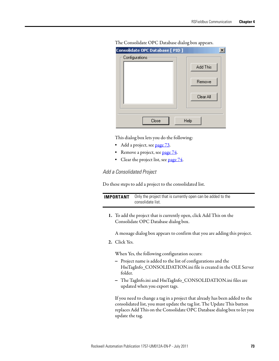 Rockwell Automation 1757-FFLDC4 FOUNDATION Fieldbus System User Manual User Manual | Page 73 / 184