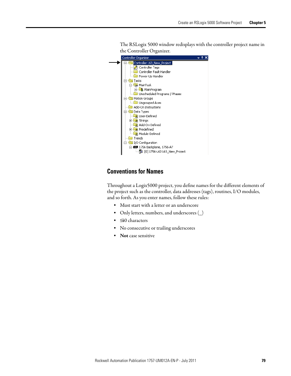 Conventions for names | Rockwell Automation 1757-FFLDC4 FOUNDATION Fieldbus System User Manual User Manual | Page 79 / 184