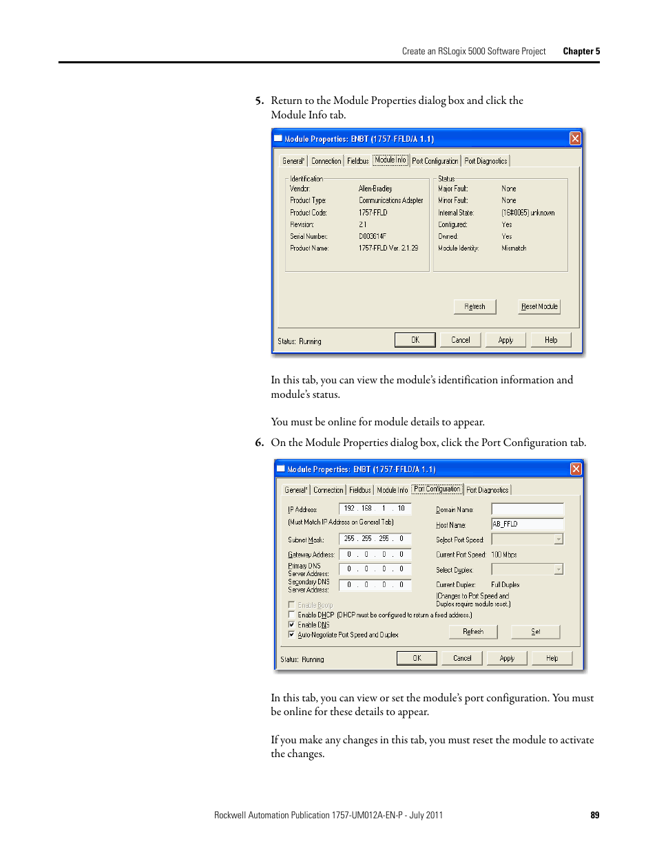 Rockwell Automation 1757-FFLDC4 FOUNDATION Fieldbus System User Manual User Manual | Page 89 / 184