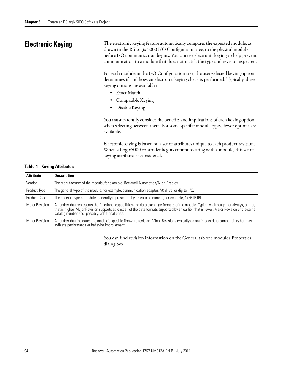 Electronic keying | Rockwell Automation 1757-FFLDC4 FOUNDATION Fieldbus System User Manual User Manual | Page 94 / 184